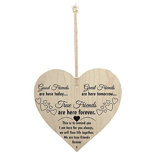 Meijiafei Good Friends Great Friends Wooden Sign for Friend Gift