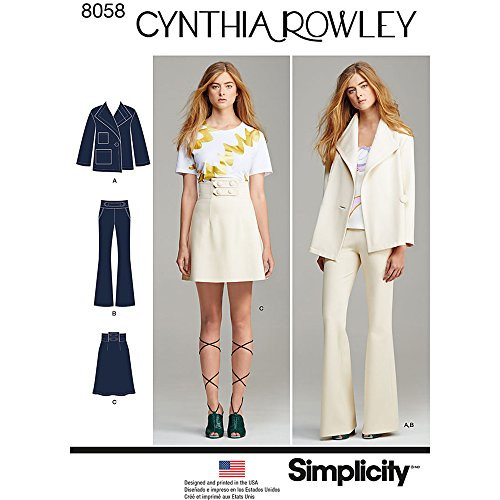 Simplicity Patterns Misses' Suit Separates, Cynthia Rowley Collection Size: P5 (12-14-16-18-20), 8058