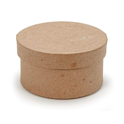 Darice Paper Mache Mini Box Round 3 inch 3Pack 280720