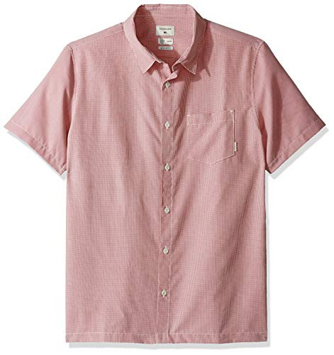 Quiksilver Mens SS GOFF Cove Woven TOP Brick red XXL