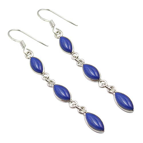 SilverStarJewel 925 Sterling Silver Genuine Lapis Lazuli Earrings 26 Gemstone Jewelry SilverStarJewel 925 Sterling Silver Genuine Lapis Lazuli Earrings 26 Gemstone Jewelry