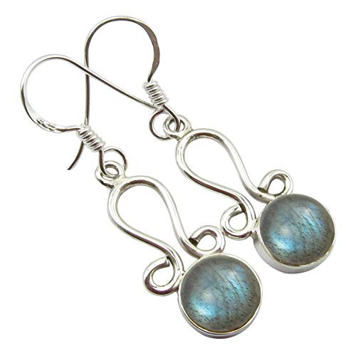 SilverStarJewel 925 Pure Silver Labradorite tcw 28 Earrings 15 Gems Jewelry SilverStarJewel 925 Pure Silver Labradorite tcw 28 Earrings 15 Gems Jewelry