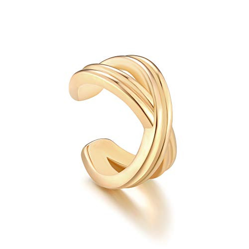 VACRONA Gold Cuff Earrings for Women Ear Cuff Non Piercing Clip on Cartilage Earrings for Men Women Fake Hoop Earrings Round Huggie Ear Cuff VACRONA Gold Cuff Earrings for Women Ear Cuff Non Piercing Clip on Cartilage Earrings for Men Women Fake Hoop Earrings Round Huggie Ear Cuff