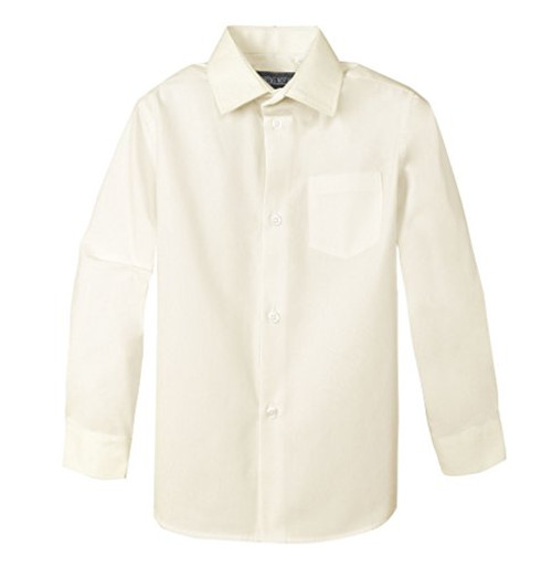 Spring Notion Big Boys Long Sleeve Dress Shirt 3T Ivory
