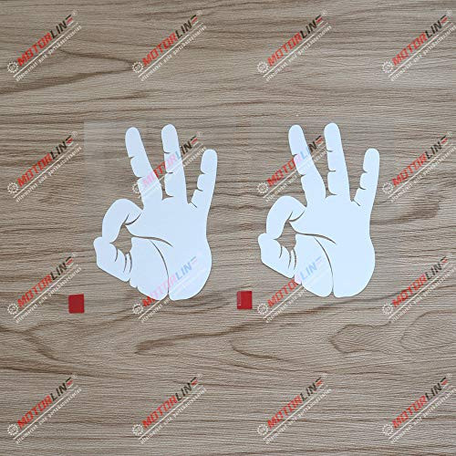 3S MOTORLINE 2X White 4 OK Okay Hand Sign Decal Sticker Car Laptop Window Vinyl Style b 3S MOTORLINE 2X White 4 OK Okay Hand Sign Decal Sticker Car Laptop Window Vinyl Style b