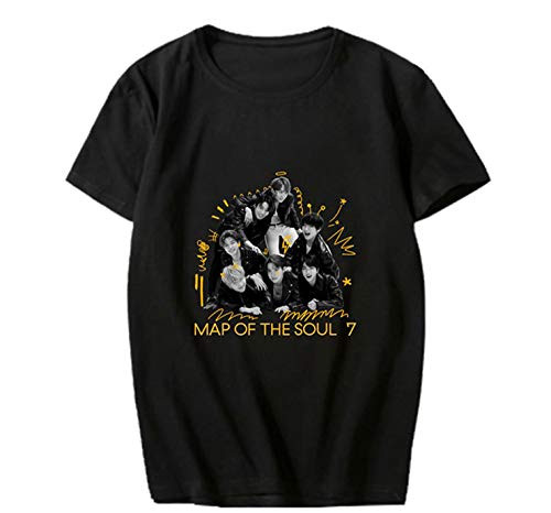 Yicool Kpop BTS Map of The Soul 7 T Shirt Suga Jung Kook V Jimin RM Merch Photo Tshirt