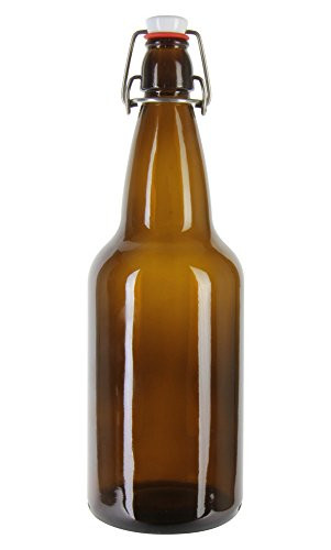 EC Kraus Ez Cap Beer Bottles Amber 16 oz