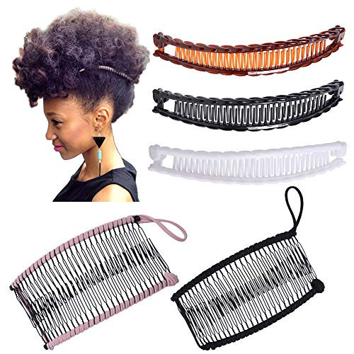 fani 5Pcs Stretchy Banana Hair Clips Clincher Combs Large Vintage Banana Clips Comb 30Teeth Stretch Double Combs Clip Claws Multipurpose Ponytail Banana Clip Clamps for Women fani 5Pcs Stretchy Banana Hair Clips Clincher Combs Large Vintage Banana Clips Comb 30Teeth Stretch Double Combs Clip Claws Multipurpose Ponytail Banana Clip Clamps for Women