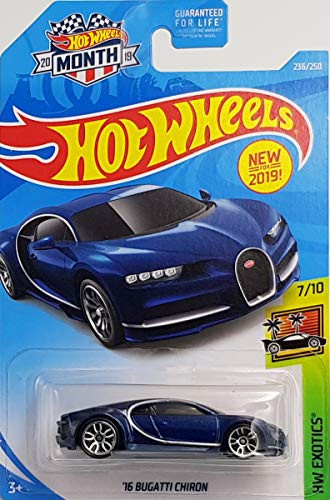 Hot Wheels 2019 Hw Exotics 16 Bugatti Chiron Blue 236250