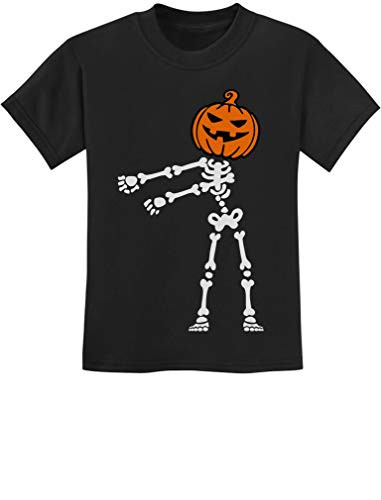 Skeleton Floss Dance Jack O Lantern Pumpkin Halloween Youth Kids TShirt Large Black