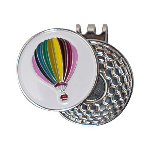 DA VINCI Magnetic Golf Hat Clip with 1 Inch Embossed Metal Golf Ball Marker Balloon