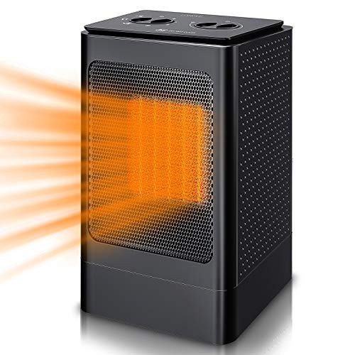 Space Heater Electric Portable Heaters  1500W Ceramic Space Heater for Office Indoor Use Home Bedroom Desk Garage with 6 Modes PTC Small Oscillating Space Heaters with Thermostat Over Heat Auto Off