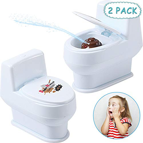 2 Pieces Squirt Toilet Toy Water Spray Game Mini Squirting Toilet Funny Water Squirting Prank Toy for Summer Party Supplies Water Gag Gifts