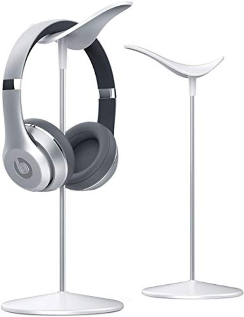 Headphone Desktop Stand Headset Holder  Lamicall Desk Earphone Stand for All Headsets Such as HyperX Gaming Headphones BeatsSonySennheiser Music Headphones  White