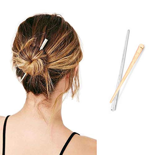 2 PCS Women Hair Chopsticks Hair Sticks Hair Pin Vintage Hair Sticks for Buns Chignon Pin Hair Diy Accessory