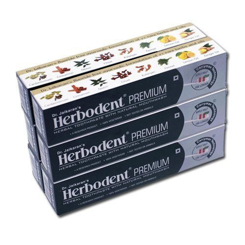 Herbodent Premium  Fluoridefree Toothpaste Orgnaic Natural Whitener Vegan Sulfateffree 6 Packs 35 ounces per tube