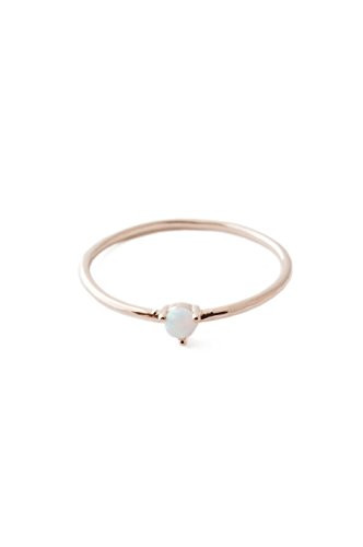 HONEYCAT Opal Orb Crystal Ring in Gold Rose Gold or Silver  Minimalist Delicate Jewelry Rose Gold 10