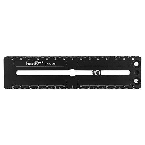 Haoge HQR160 160mm MultiPurpose Long Quick Release Extender Rail Sliding Plate for Camera Tripod Ballhead Clamp fit Benro Arca Swiss Sunwayfoto