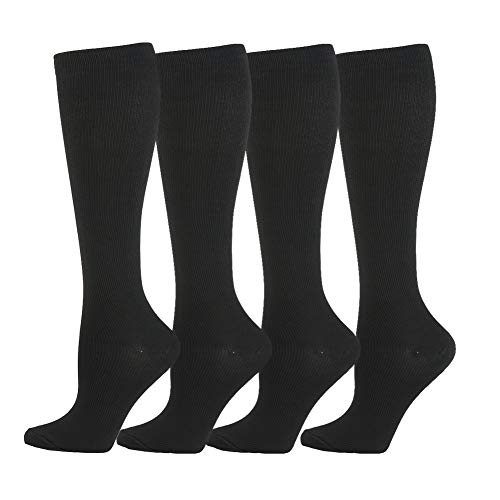 HLTPRO Compression Socks for Women  Men Circulation  4 Pairs for Nurse Medical Flight Running HLTPRO Compression Socks for Women  Men Circulation  4 Pairs for Nurse Medical Flight Running