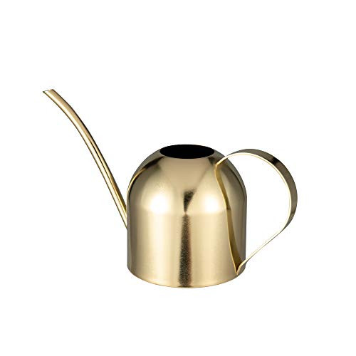 IMEEA 33oz1L Small Indoor Watering Can for House Plants Stainless Steel Watering Pot with Long SpoutGold