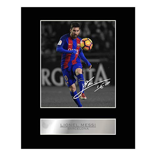 iconic pics Lionel Messi Mounted Photo Display Barcelona