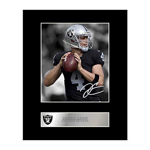 iconic pics Derek Carr Signed Mounted Photo Display Oakland Raiders