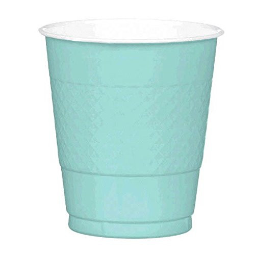 Robin's Egg Blue Plastic Cups| 12 oz. | Pack of 20 | Party Supply