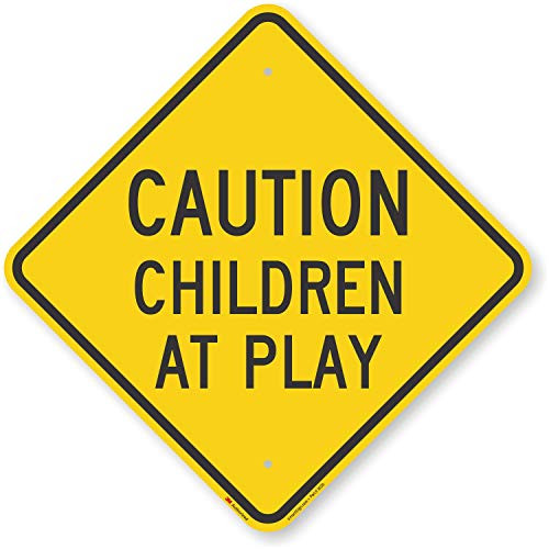 SmartSign Caution Children At Play Sign 18 x 18 3M High Intensity Grade Reflective Aluminum SmartSign Caution Children At Play Sign 18 x 18 3M High Intensity Grade Reflective Aluminum