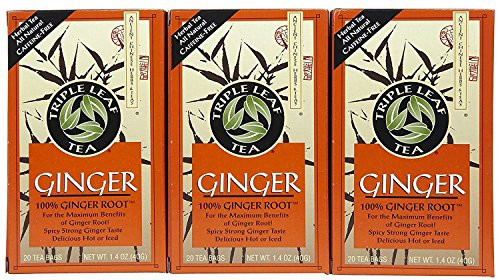 Triple Leaf Ginger Tea Bags 20 ct 3 pk