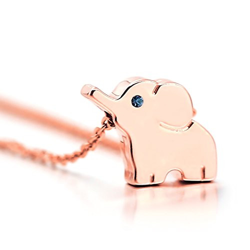 Lazycat Stainless Steel 18k Plated Elephant Pendant Necklace Lucky Necklace Elephant Jewelry Rose Gold Lazycat Stainless Steel 18k Plated Elephant Pendant Necklace Lucky Necklace Elephant Jewelry Rose Gold