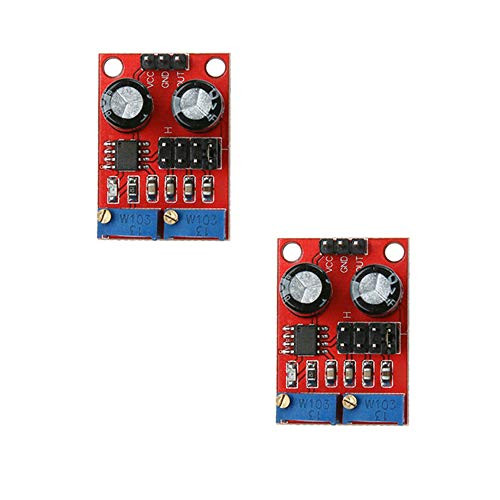 Acxico 2Pcs NE555 Pulse Frequency Duty Cycle Adjustable Module Square Wave Signal Generator Stepper Motor Driver Board