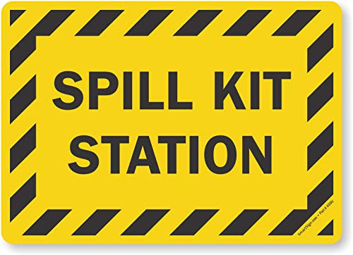 SmartSign Spill Kit Station Label  10 x 14 Laminated Vinyl