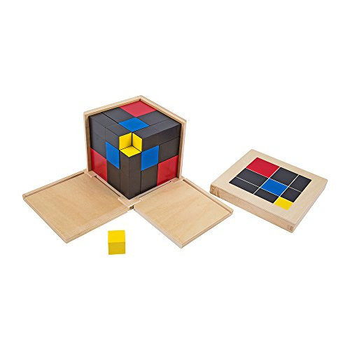 LEADER JOY Montessori Math Materials for Preschool Early Learning Tool Toys Trinomial Cube