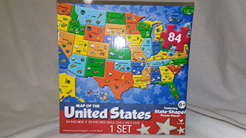 Map of the United States Puzzle, 84 Piece Puzzle, Map of the U.S.A.