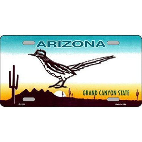 Smart Blonde Roadrunner Arizona Novelty State Background Vanity Metal License Plate Tag Sign Smart Blonde Roadrunner Arizona Novelty State Background Vanity Metal License Plate Tag Sign