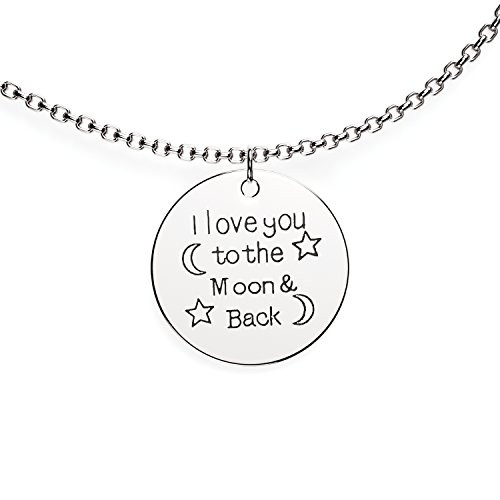 I Love You to The Moon and Back Love Pendant Necklace  Charm Necklace for Women