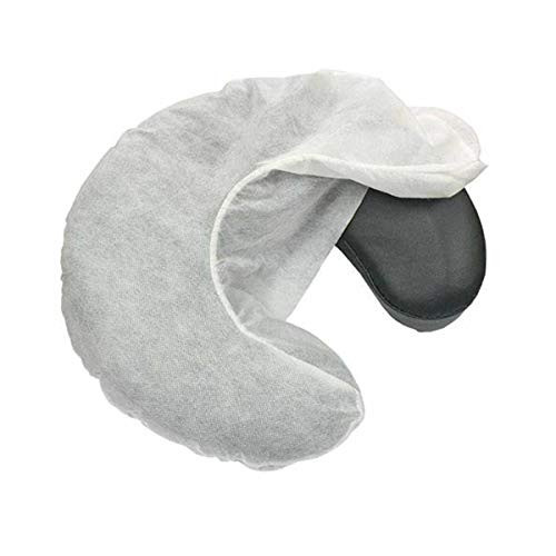 ZMDREAM 50 count Fitted Disposable Headrest Covers Face Cradle Covers white