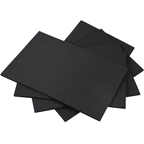 Black Foam Padding 12 Inch Length X 8 Inch Width X 14 Inch Thickness Neoprene Sponge with Adhesive Rubber Insulation Sheet Rubber Padding 5Pcs