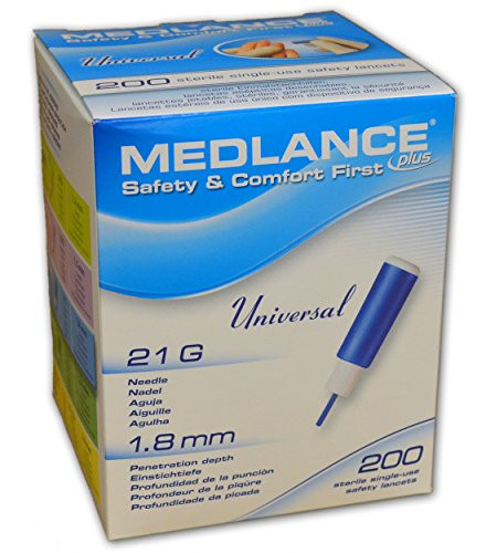 Medlance Plus Universal 21G Safety Lancets 200bx