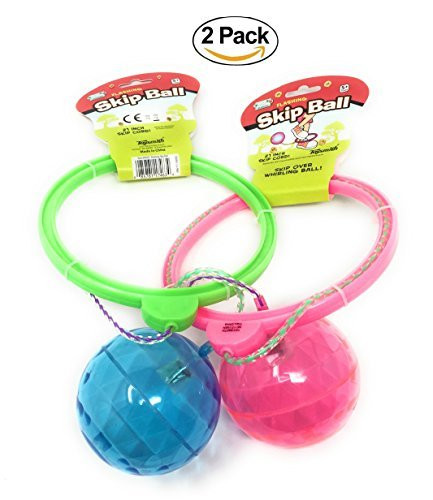Toysmith Flashing Skip Ball, Assorted Colors (2-Pack)