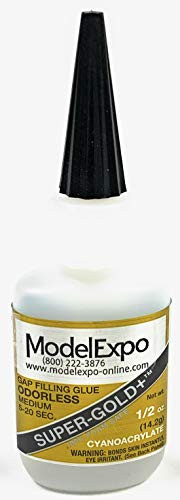 Model Expo SuperGold Gap Filling Odorless FoamSafe Glue CA 12 oz