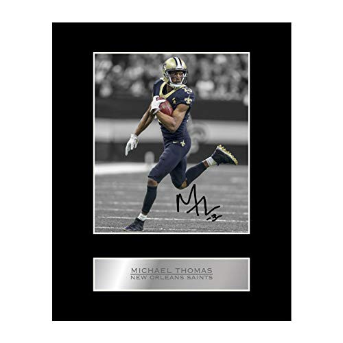 Michael Thomas Signed Mounted Photo Display New Orleans Saints 05 NFL Printed Autograph Gift Picture Print