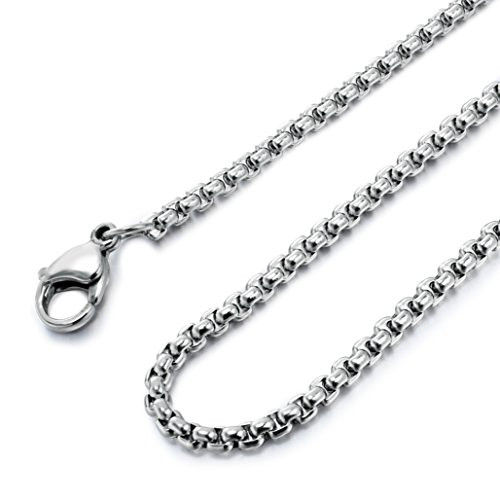 Besteel Womens Mens Stainless Steel Rolo Cable Wheat Chain Link Biker Necklace 20inch Besteel Womens Mens Stainless Steel Rolo Cable Wheat Chain Link Biker Necklace 20inch