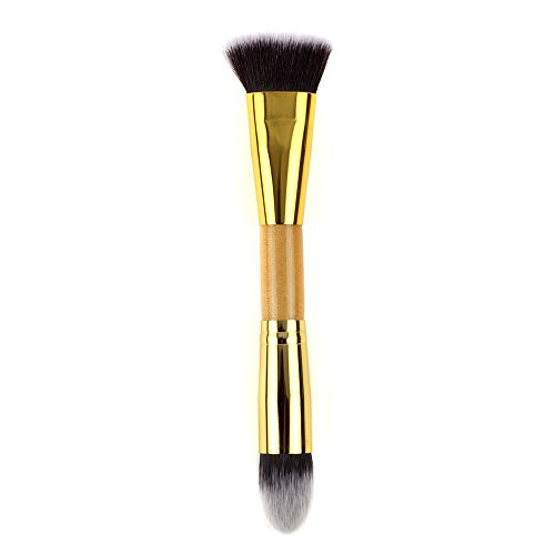 NMKL38 Double Ended Contour Highlight Makeup Brush for Cream Powder Foundation Bronzer and Concealer Blending Contouring and Highlighting Cosmetics Brush Vegan and Cruelty Free NMKL38 Double Ended Contour Highlight Makeup Brush for Cream Powder Foundation Bronzer and Concealer Blending Contouring and Highlighting Cosmetics Brush Vegan and Cruelty Free