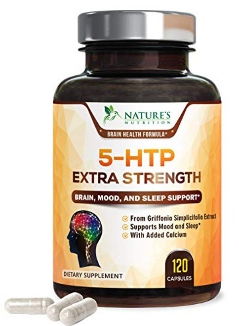 5HTP 200mg Capsules Extra Strength Serotonin Support for Sleep Stress Made in USA Best 5Hydroxytryptophan Supplement for Men and Women Supports Positive Mood 120 Caps 5HTP 200mg Capsules Extra Strength Serotonin Support for Sleep Stress Made in USA Best 5Hydroxytryptophan Supplement for Men and Women Supports Positive Mood 120 Caps