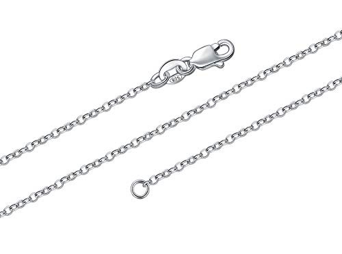 925 Sterling Silver Cable Chain Necklace BORUO 15mm Solid Italian NickelFree Lobster Claw Clasp 22 Inch 925 Sterling Silver Cable Chain Necklace BORUO 15mm Solid Italian NickelFree Lobster Claw Clasp 22 Inch