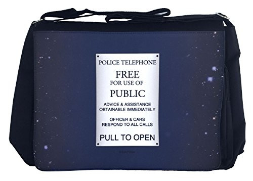 NaniWear Doctor Police Box Who Sign Large Geek MessengerLaptop Bag