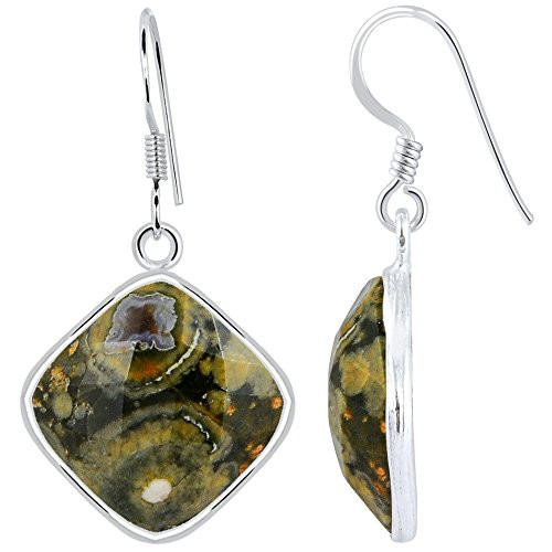 Orchid Jewelry 925 Sterling Silver 174 Ct Green Jasper Dangle Earrings Birthday Gifts For Women Orchid Jewelry 925 Sterling Silver 174 Ct Green Jasper Dangle Earrings Birthday Gifts For Women