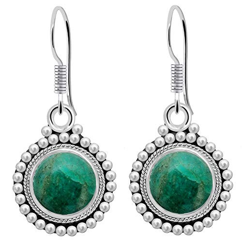 4 Ctw Round Blue Amazonite 925 Sterling Silver Dangle Earring For Women By Orchid Jewelry 4 Ctw Round Blue Amazonite 925 Sterling Silver Dangle Earring For Women By Orchid Jewelry