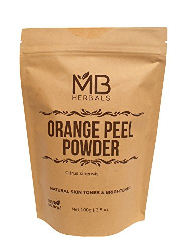 MB Herbals Pure Orange Peel Powder 227g  8 oz  05 LB  100 Pure  Natural Sun Tan Remover  Exfoliator  No Chemicals or Bleaching Agents  External Use Only